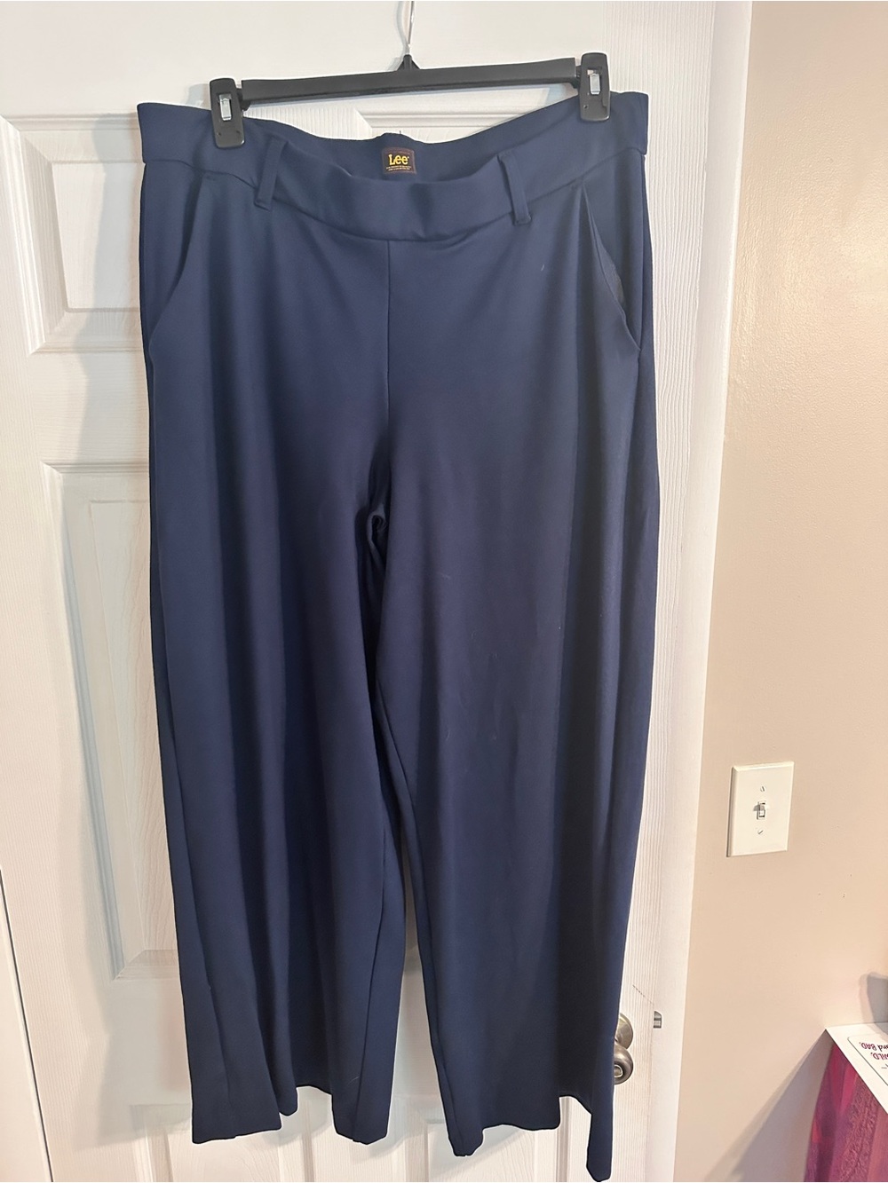 Lee Wide-Leg Women's Pants in Navy